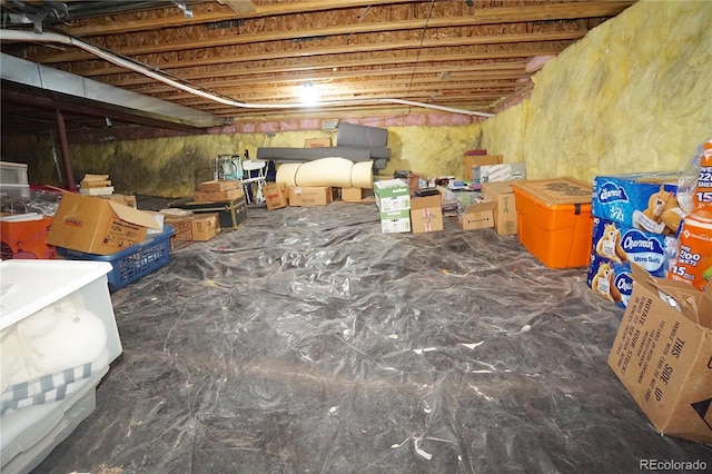 view of storage area