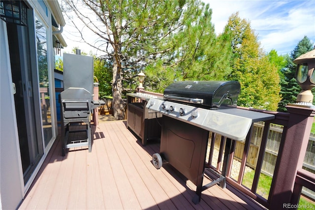 view of wooden deck