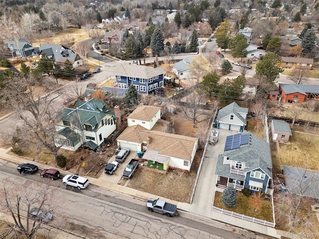 drone / aerial view with a residential view