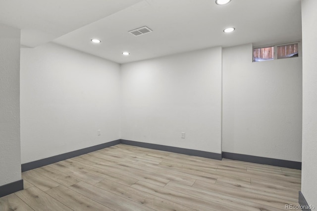 104 Stuart St, Denver, CO 80219 - empty room with wood finished floors, recessed lighting, and baseboards