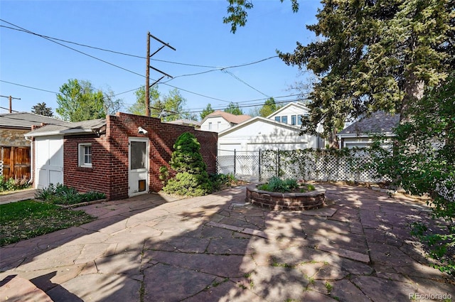 view of patio / terrace with fence