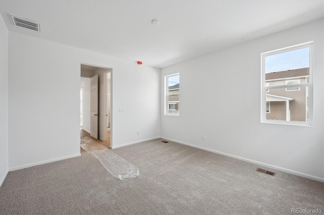 carpeted empty room with a wealth of natural light