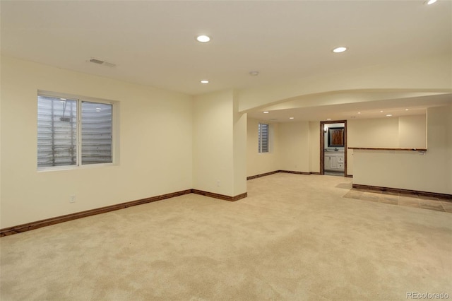 14910 Williams St, Thornton, CO 80602 - spare room featuring recessed lighting, light carpet, and baseboards