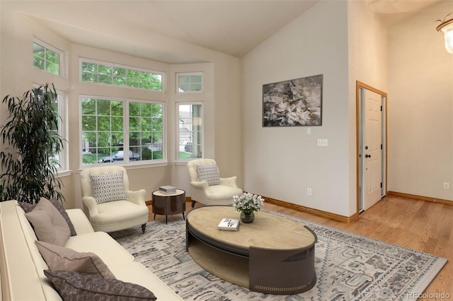 14910 Williams St, Thornton, CO 80602 - living area with lofted ceiling and wood finished floors