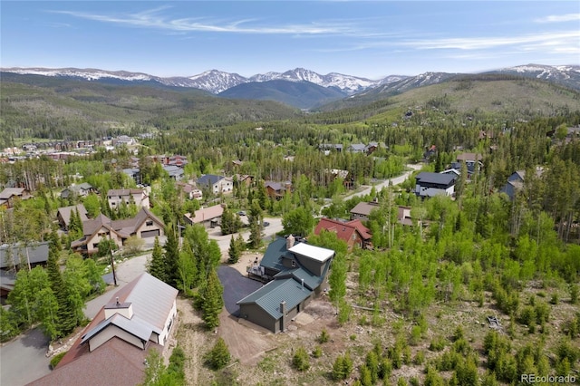 189 Pine Cone Ln, Winter Park, CO 80482 - aerial perspective of suburban area with a mountain backdrop and a forest