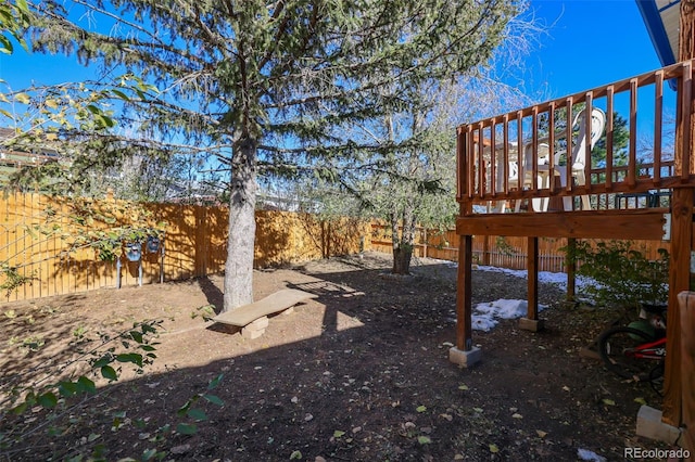 7003 Cleveland Ct, Colorado Springs, CO 80911 - fenced backyard with a wooden deck