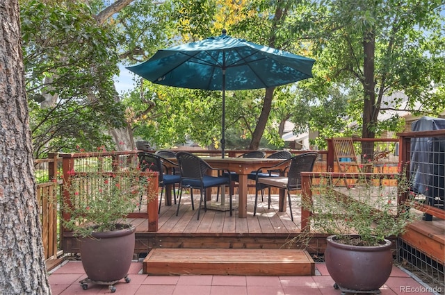 view of wooden deck