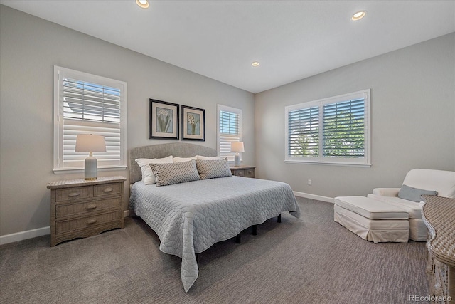 view of carpeted bedroom