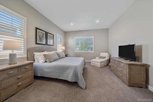 view of carpeted bedroom