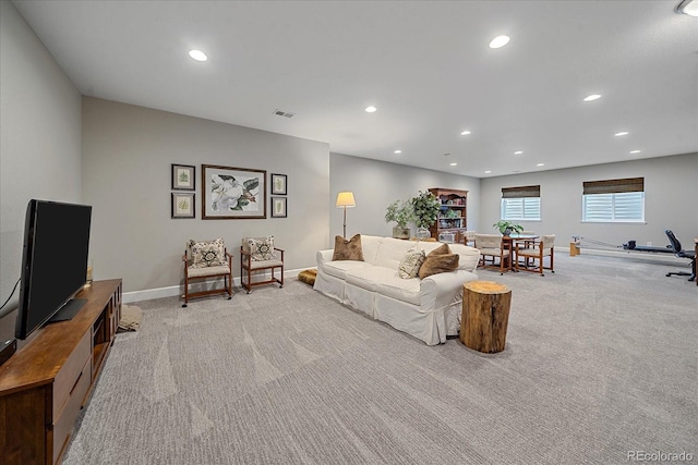 view of carpeted living room