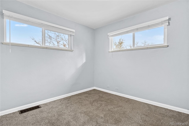 view of carpeted empty room