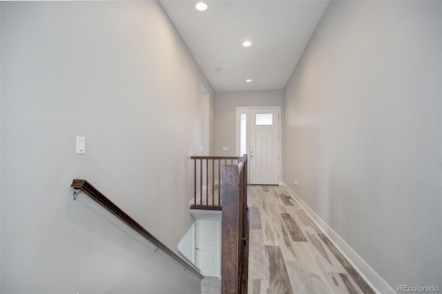 hallway featuring light hardwood / wood-style floors