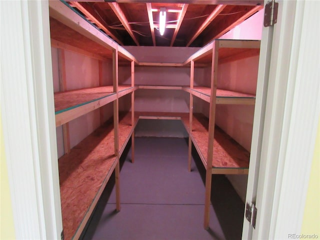 view of storage area