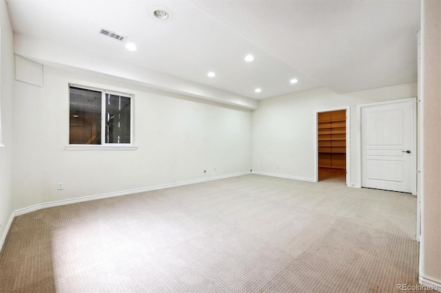 11969 E Lake Cir, Greenwood Village, CO 80111 - empty room featuring light colored carpet, recessed lighting, and baseboards