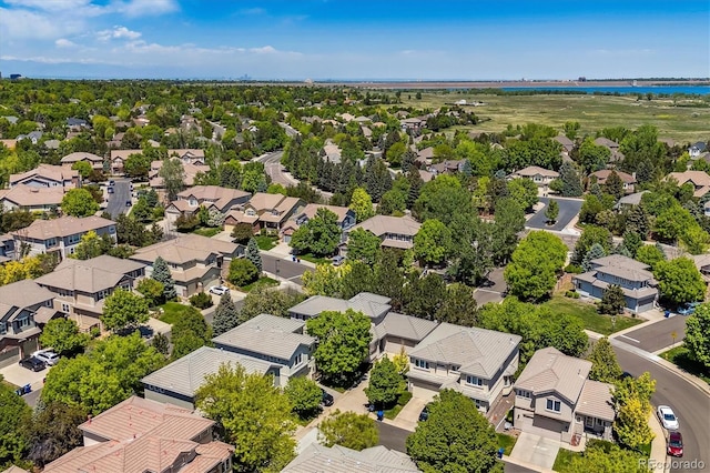 11969 E Lake Cir, Greenwood Village, CO 80111 - aerial perspective of suburban area featuring a nearby body of water