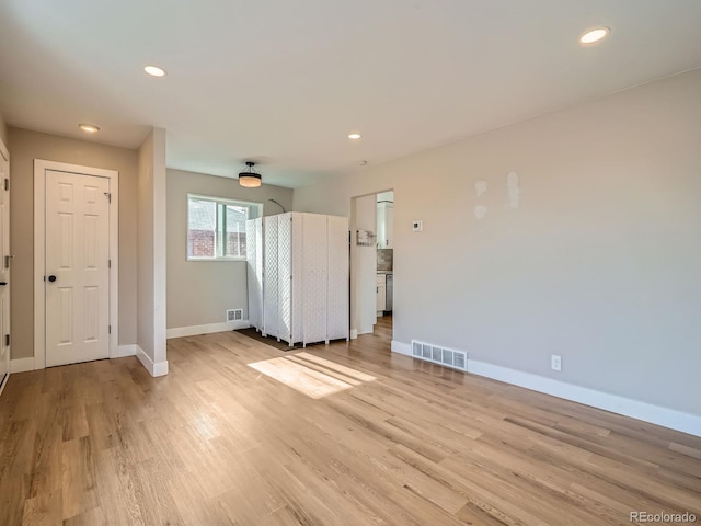 interior space featuring light hardwood / wood-style floors