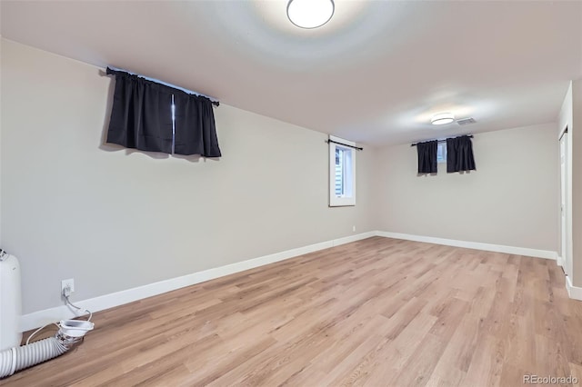 unfurnished room featuring light hardwood / wood-style floors