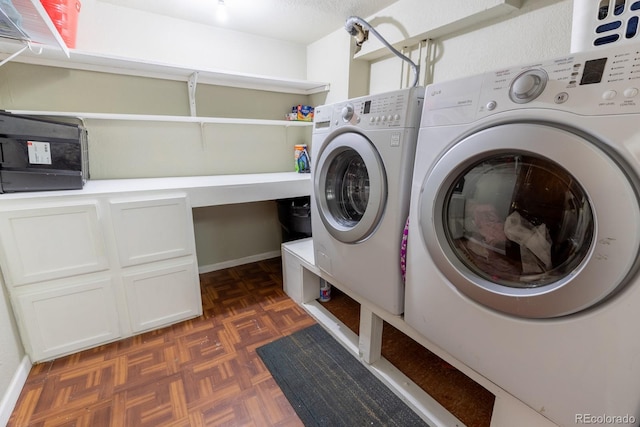 3021 Grape St, Denver, CO 80207 - clothes washing area featuring washer and dryer and baseboards
