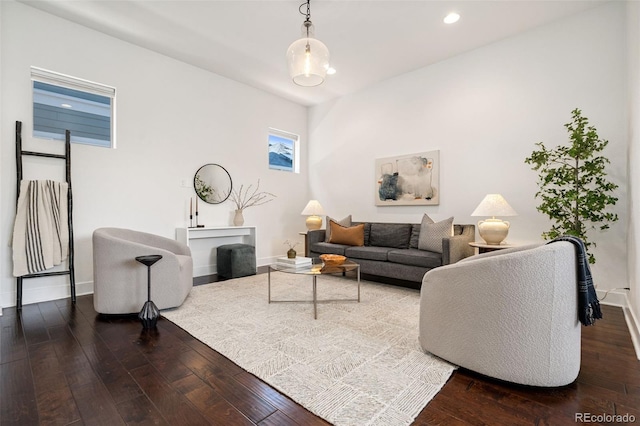 5068 Yosemite Ct, Denver, CO 80238 - living area featuring wood-type flooring and recessed lighting