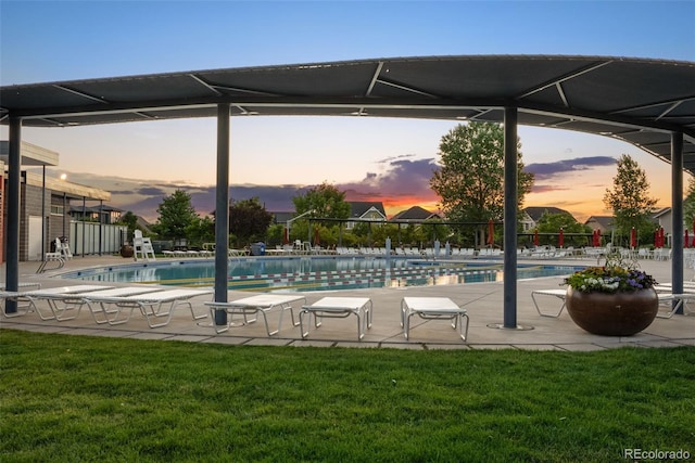 5068 Yosemite Ct, Denver, CO 80238 - community pool with a patio area and a yard