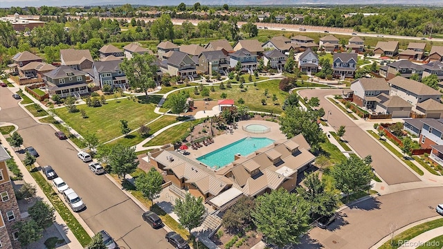 5663 W 96th Ave, Westminster, CO 80020 - aerial view of residential area with a pool