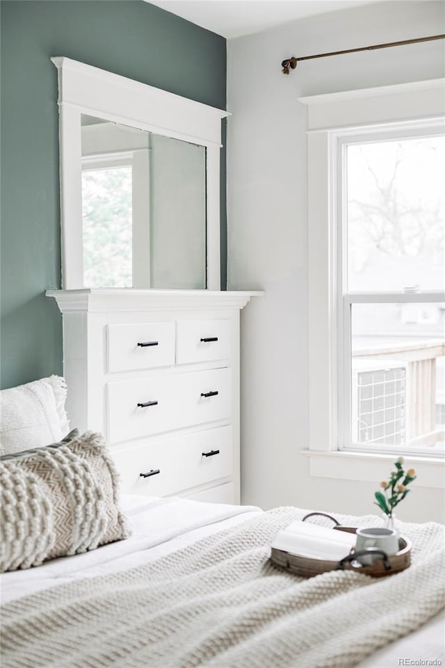 bedroom featuring multiple windows