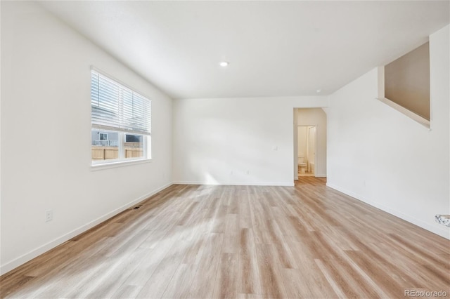 27684 E Byers Ave, Aurora, CO 80018 - empty room featuring light wood-style floors, baseboards, and recessed lighting