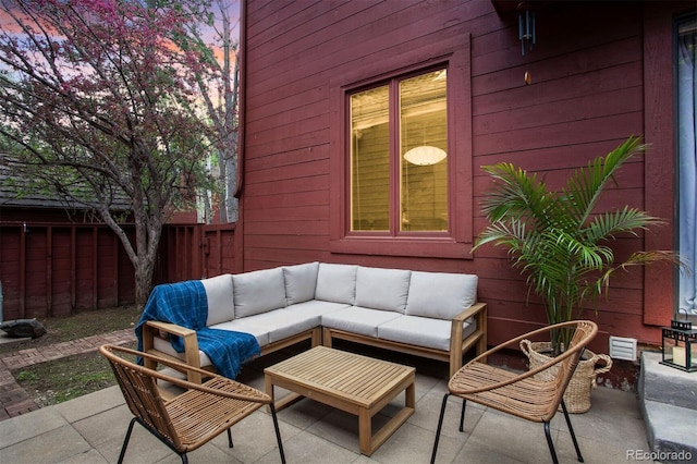 23646 Genesee Village Rd, Golden, CO 80401 - view of patio / terrace with an outdoor hangout area and a fenced backyard