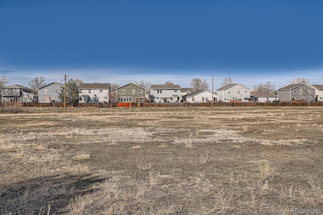 view of yard with a residential view