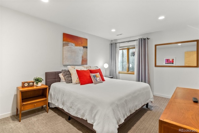 350 Holly St, Denver, CO 80220 - bedroom featuring recessed lighting, light colored carpet, and baseboards
