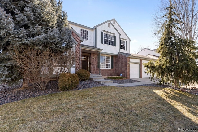 front of property featuring a front lawn