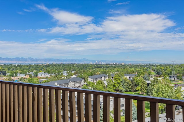 exterior space featuring a mountain view