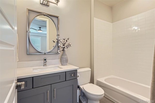 10119 Bellwether Ln, Lone Tree, CO 80124 - bathroom with vanity, toilet, and shower / washtub combination
