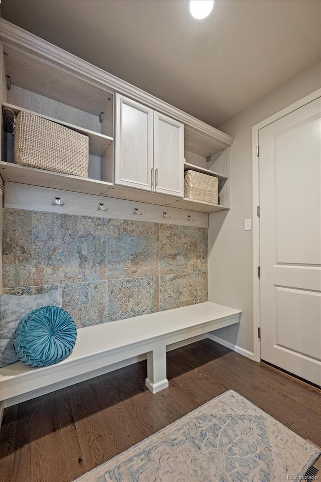3336 Goodyear St, Castle Rock, CO 80109 - mudroom with wood finished floors and baseboards