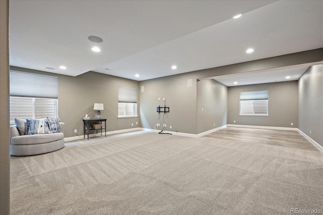 3336 Goodyear St, Castle Rock, CO 80109 - basement featuring carpet and recessed lighting