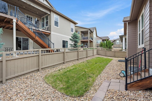 3336 Goodyear St, Castle Rock, CO 80109 - fenced backyard featuring stairway and a residential view