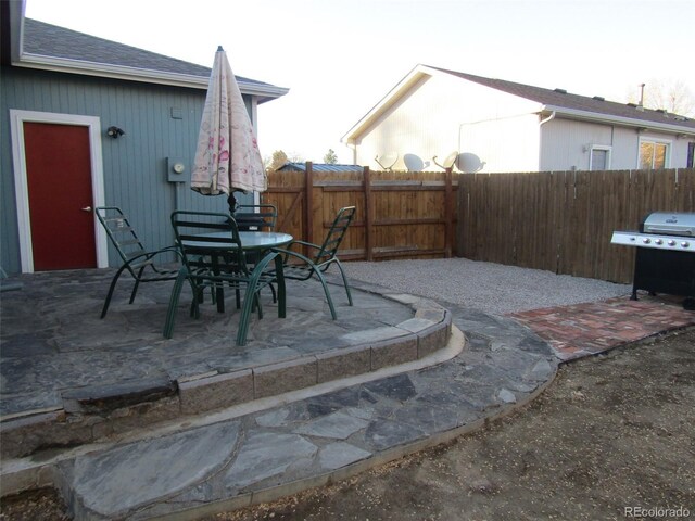 view of patio / terrace featuring grilling area