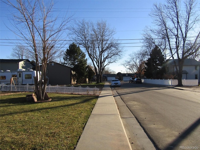 view of road