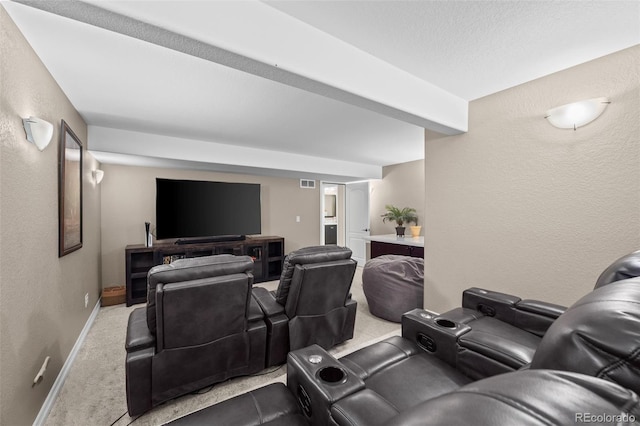 9957 Quintero St, Commerce City, CO 80022 - carpeted cinema featuring a textured wall and baseboards