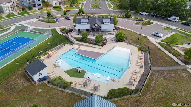 9957 Quintero St, Commerce City, CO 80022 - drone / aerial view of a pool area