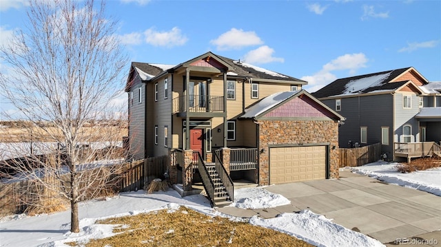 view of front of home featuring a garage