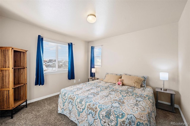 bedroom with carpet floors