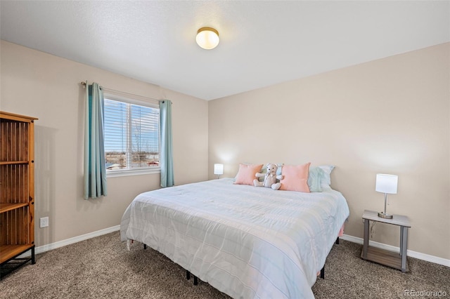 bedroom with carpet floors