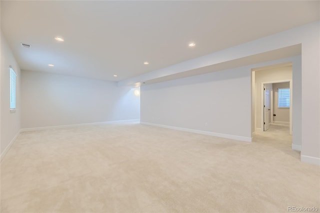 empty room with light carpet