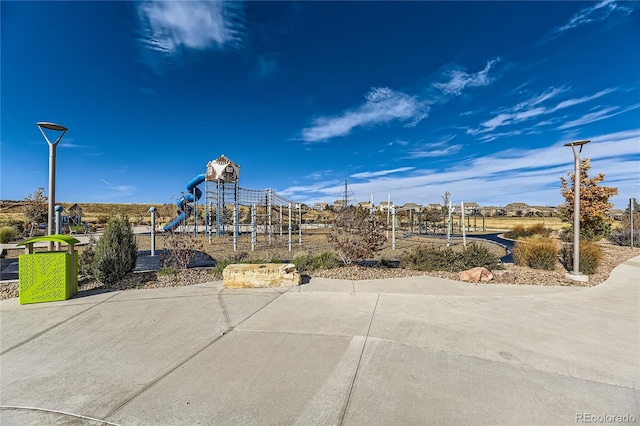 view of community featuring a playground