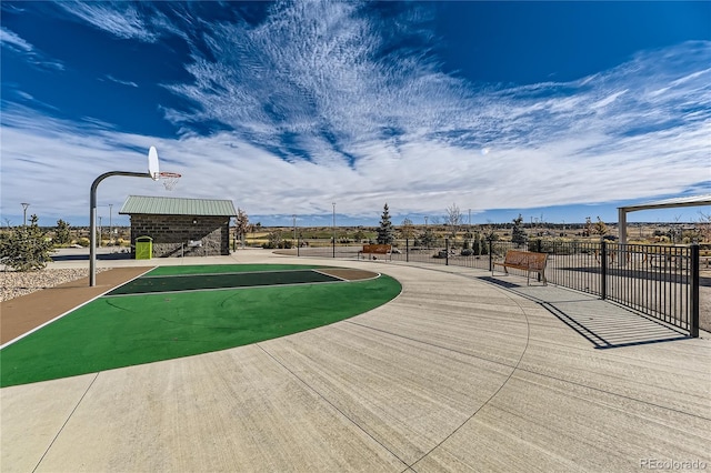 view of sport court