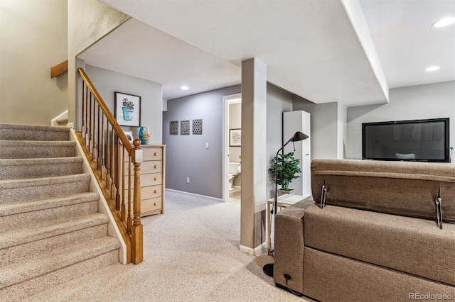 view of carpeted living room