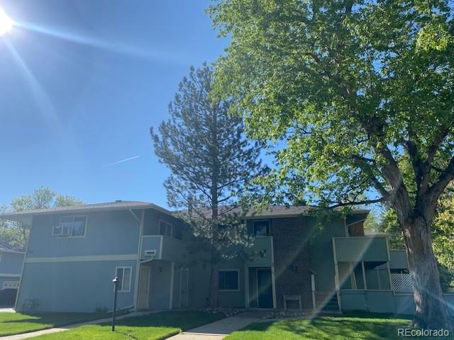 1117 Elysian Field Dr Unit B, Lafayette, CO 80026 - back of property with a lawn and stucco siding