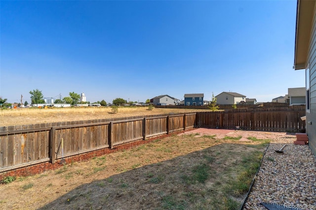 view of fenced backyard