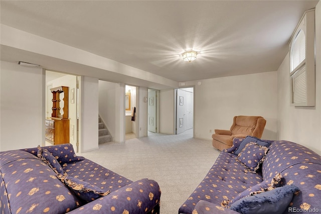 view of carpeted living room